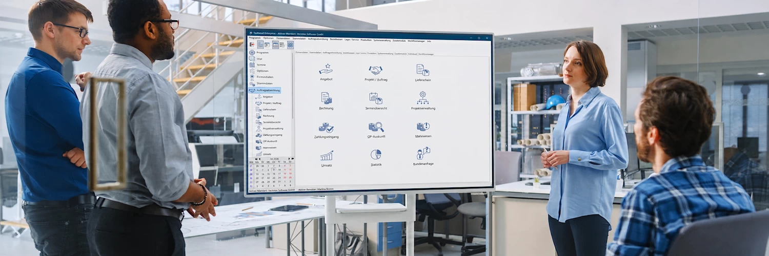 TaxMetall ERP-Software für Produktionsplanung und Fertigung